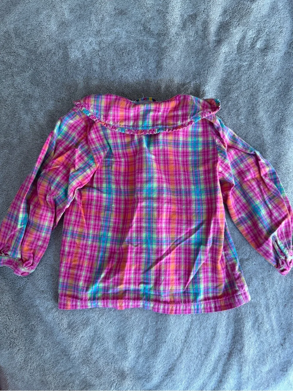 Vintage Gymboree Girls' Pink Plaid Button-Up Top